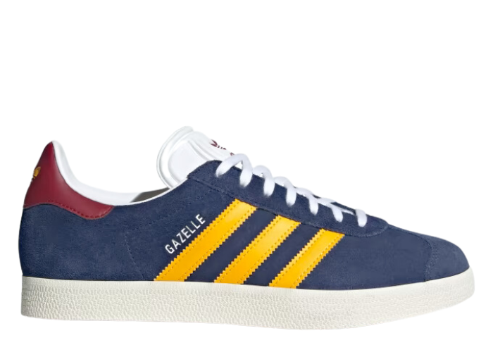 Adidas gazelle navy yellow hot sale